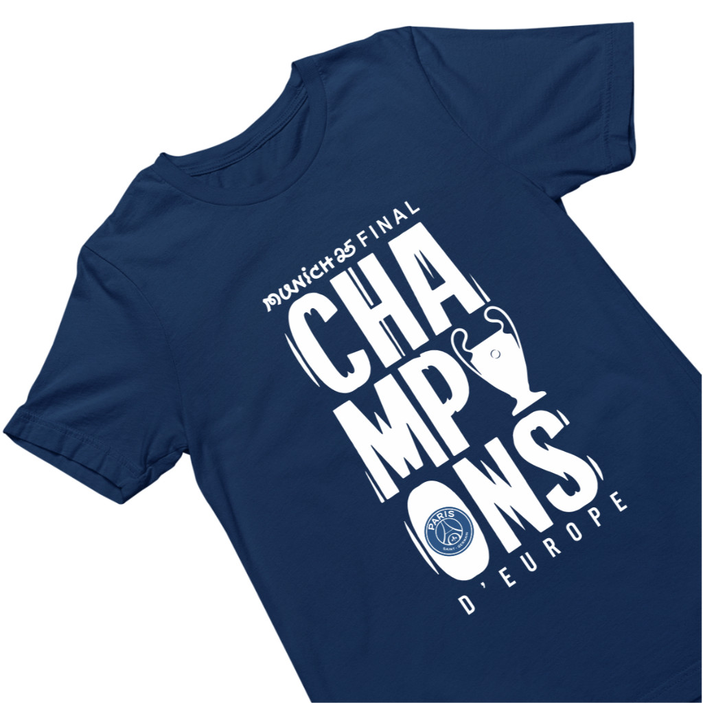 PSG CHAMPIONS - BAJU KAOS TSHIRT KATUN COMBED 24S MOTIF BOLA PSG HOME AWAY 3RD DEWASA DAN ANAK-ANAK