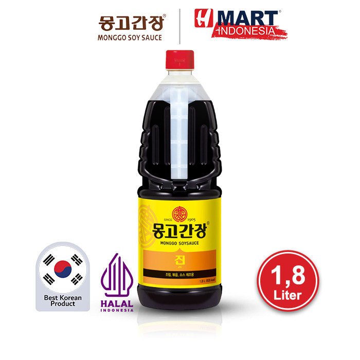 

Monggo Jin Soy Sauce - Kecap Asin Asli Korea 1.8L - HALAL