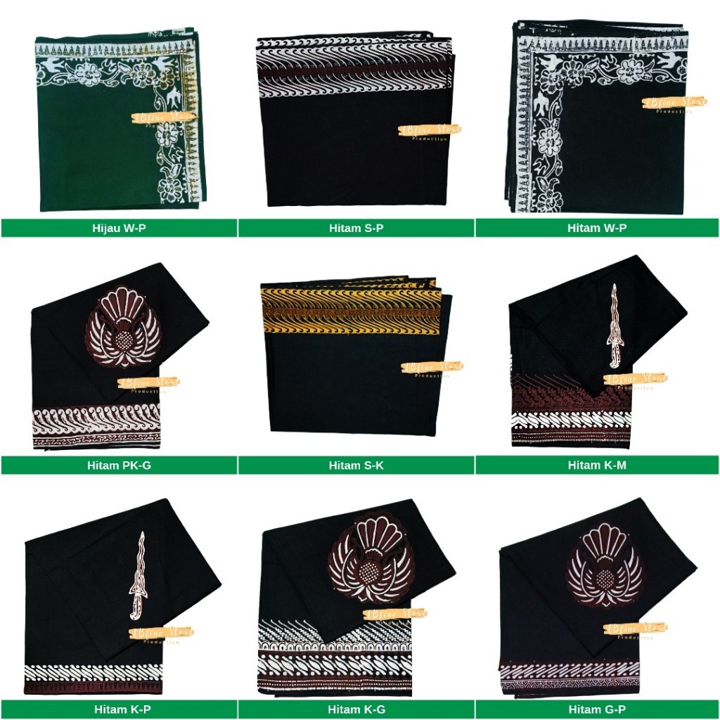 UDENG IKET JAWA JARANAN BATIK KAIN ALUSAN LEMBARAN PERSEGI & SEGITIGA