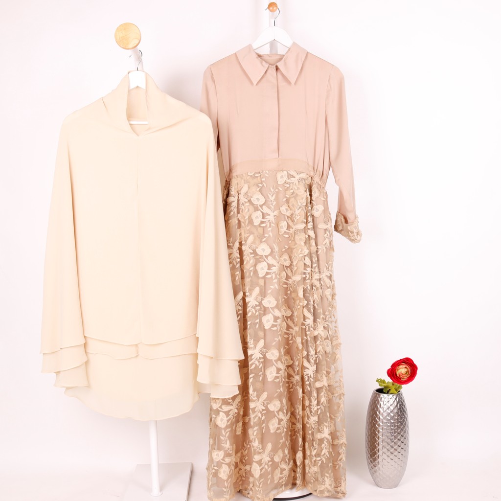 Prive Scarf - Dress Prive Kiara Set Khimar Syari Premium by Nadiya