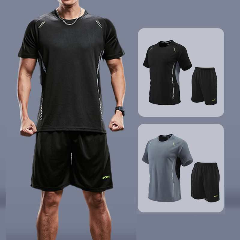 TERLARIS KAMB Set Baju Olahraga Pria Original Lari Badminton Running Jersey Gym