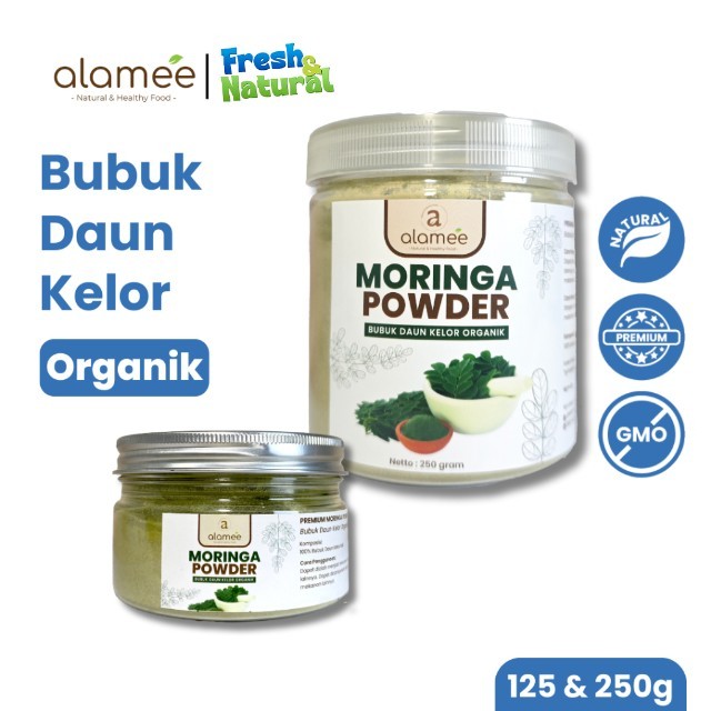 

ALAMEE Bubuk Minuman Daun Kelor Moringa Powder Serbuk Daun Kelor Herbal Tanpa Gula 250gr fresh and natural