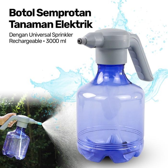 Semprotan Botol Tanaman Elektrik USB Otomatis Spray Recharge 3000Ml - 3000ml