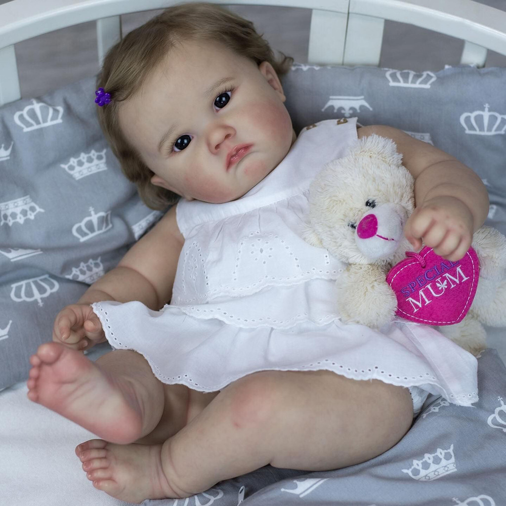 

NPK 60CM Reborn Toddler CHARLOTTE Princess High Quality Hand Paint Multiple layers with Visible Veins for Child gift