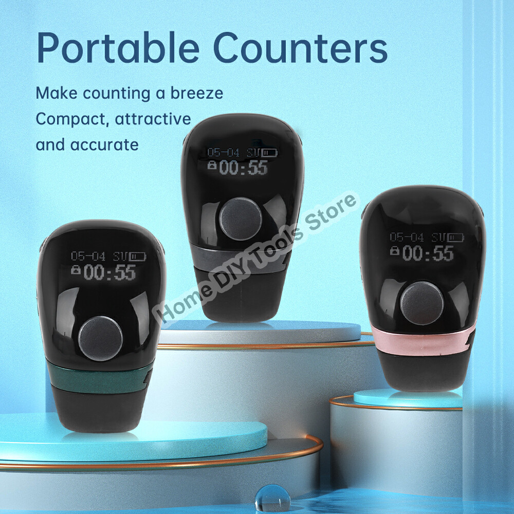 

Removable Smart Ring Point Marker Row Finger Counter 99999 LCD Electronic Digital Button Tally Counter For Muslims Prayers