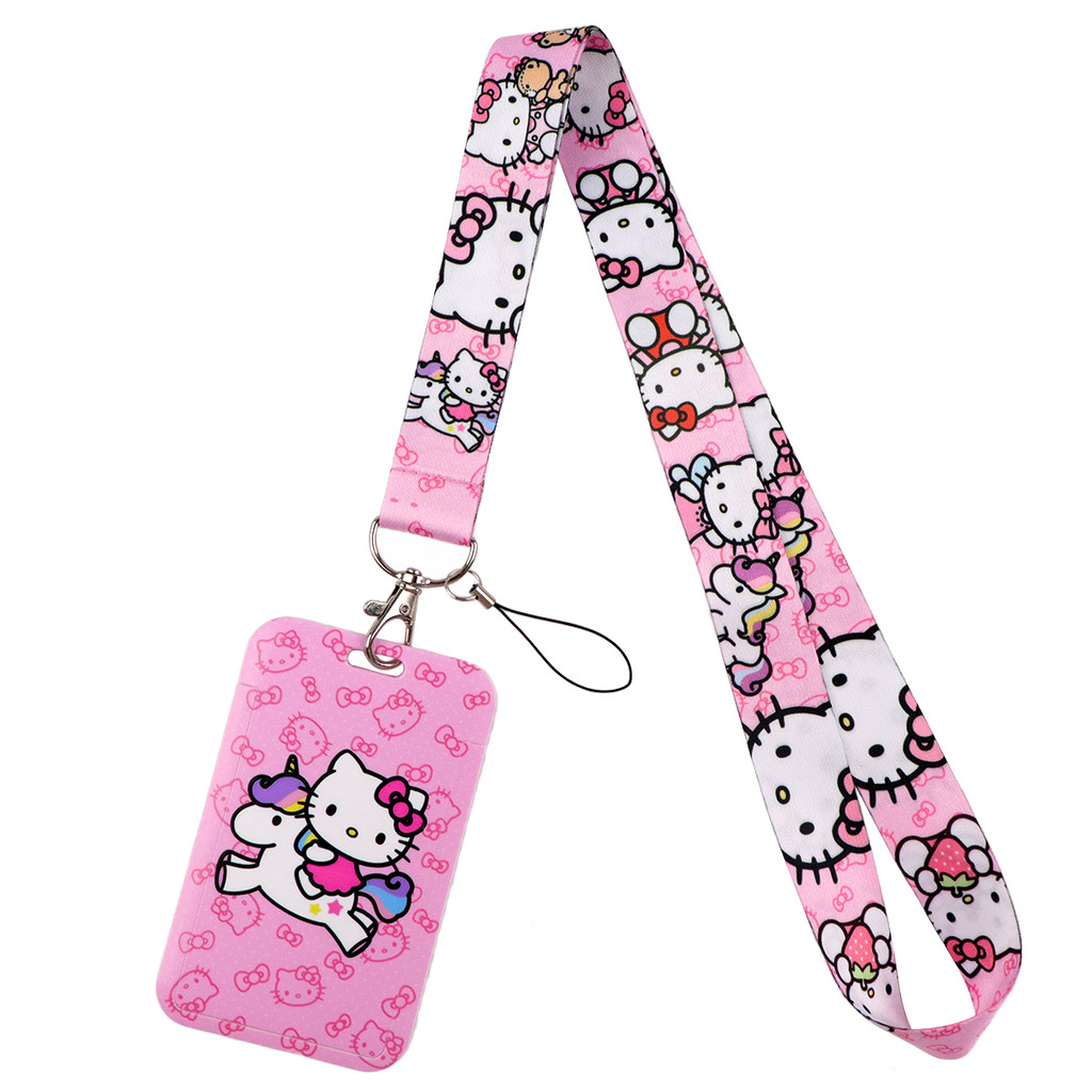 

Cute Cat Kawaii Neck Strap Lanyard For Keys Cell Phone Strap ID Badge Holder Rope Key Chain Key rings cosplay Accessories
