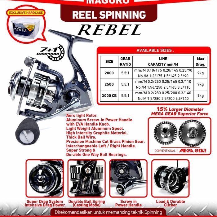 Reel pancing MAGURO REBEL - 3000CB