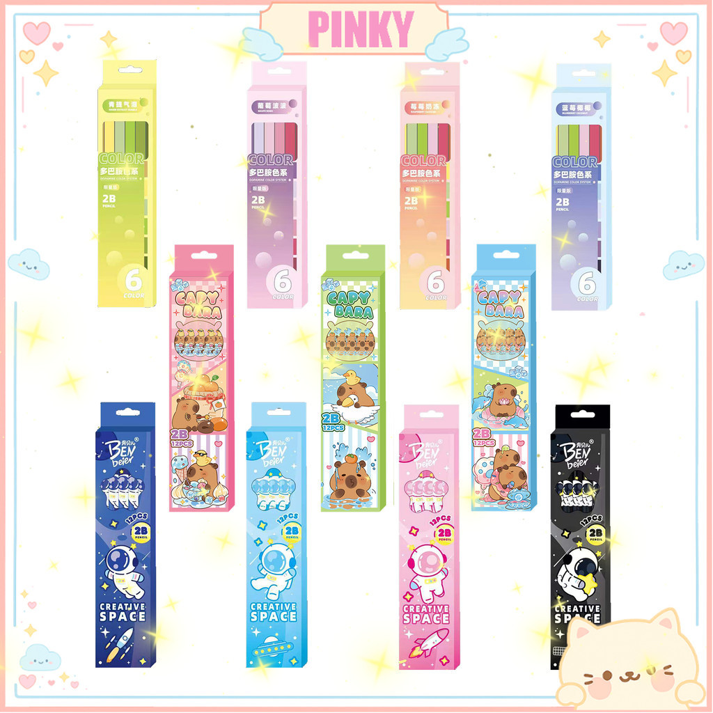 

PENSIL HB ISI 10 PCS MOTIF KARTUN ANIMAL LUCU DAN COSMIC AESTHETIC KAWAII WARNA PASTEL SOFT