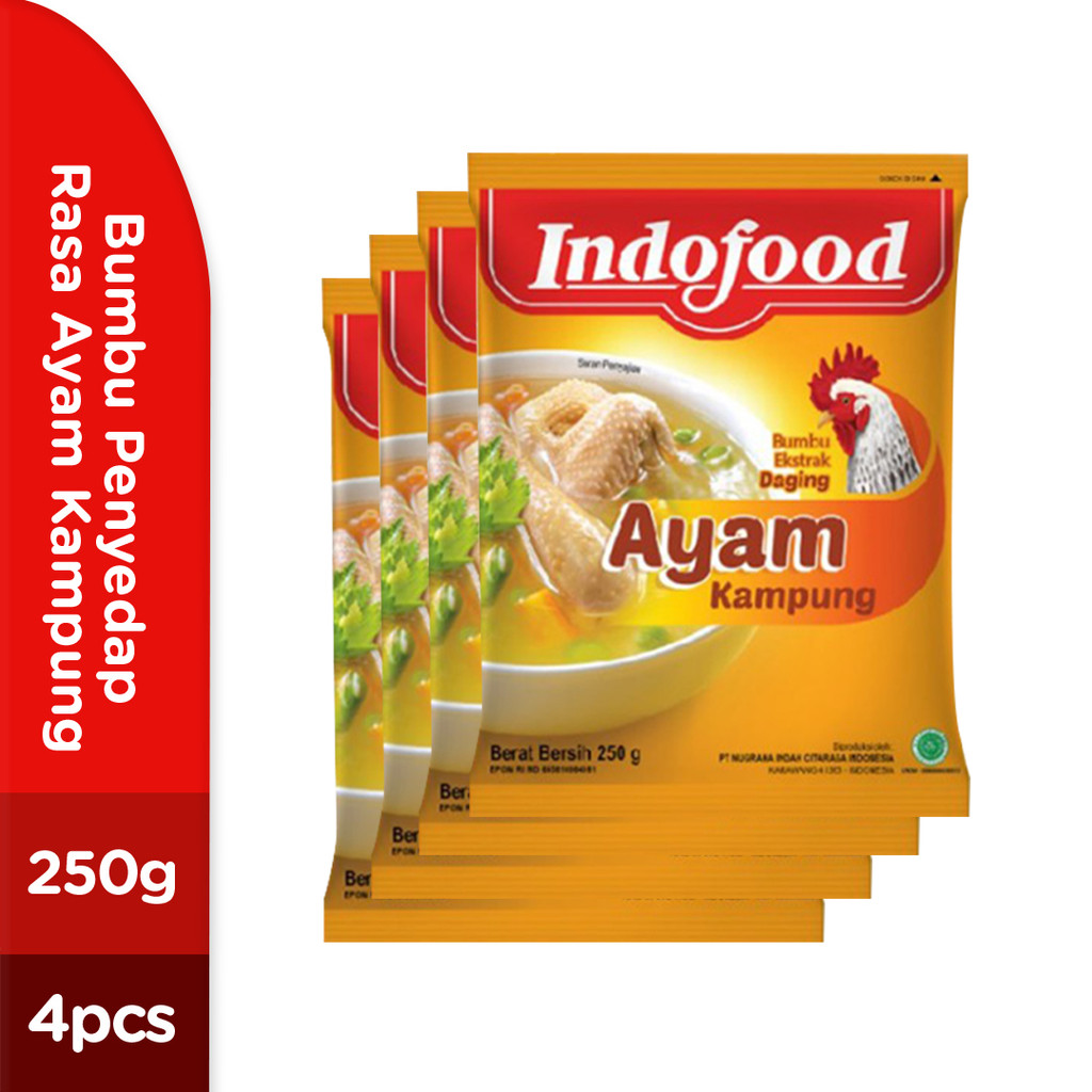 

4 PCS - Bumbu Penyedap Indofood Rasa Ayam Kampung 250 Gr