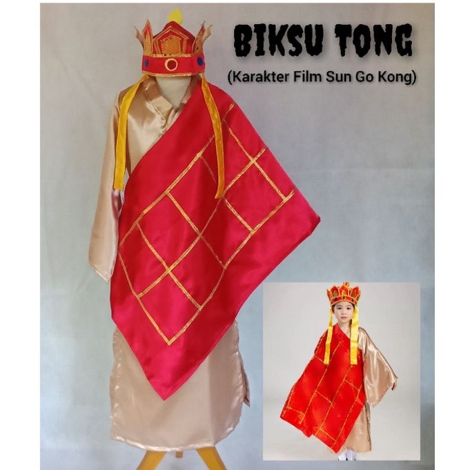 saleKostum Biksu Tong Anak Dan Dewasa Cosplay Kostum Karakter Film Sun Go Kongterlaris