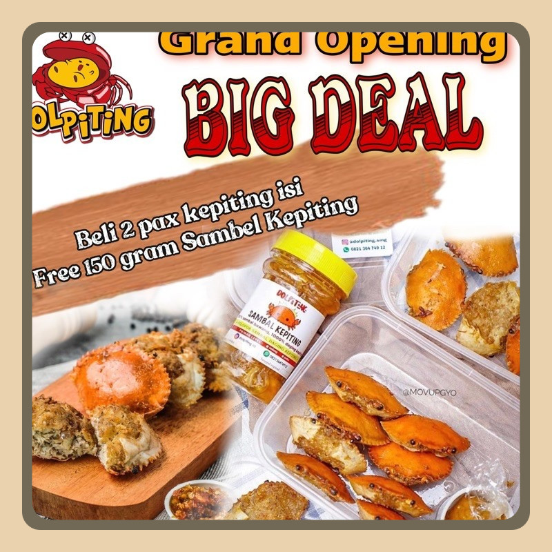 

2 PAX KEPITING ISI & 1 botol SAMBAL KEPITING