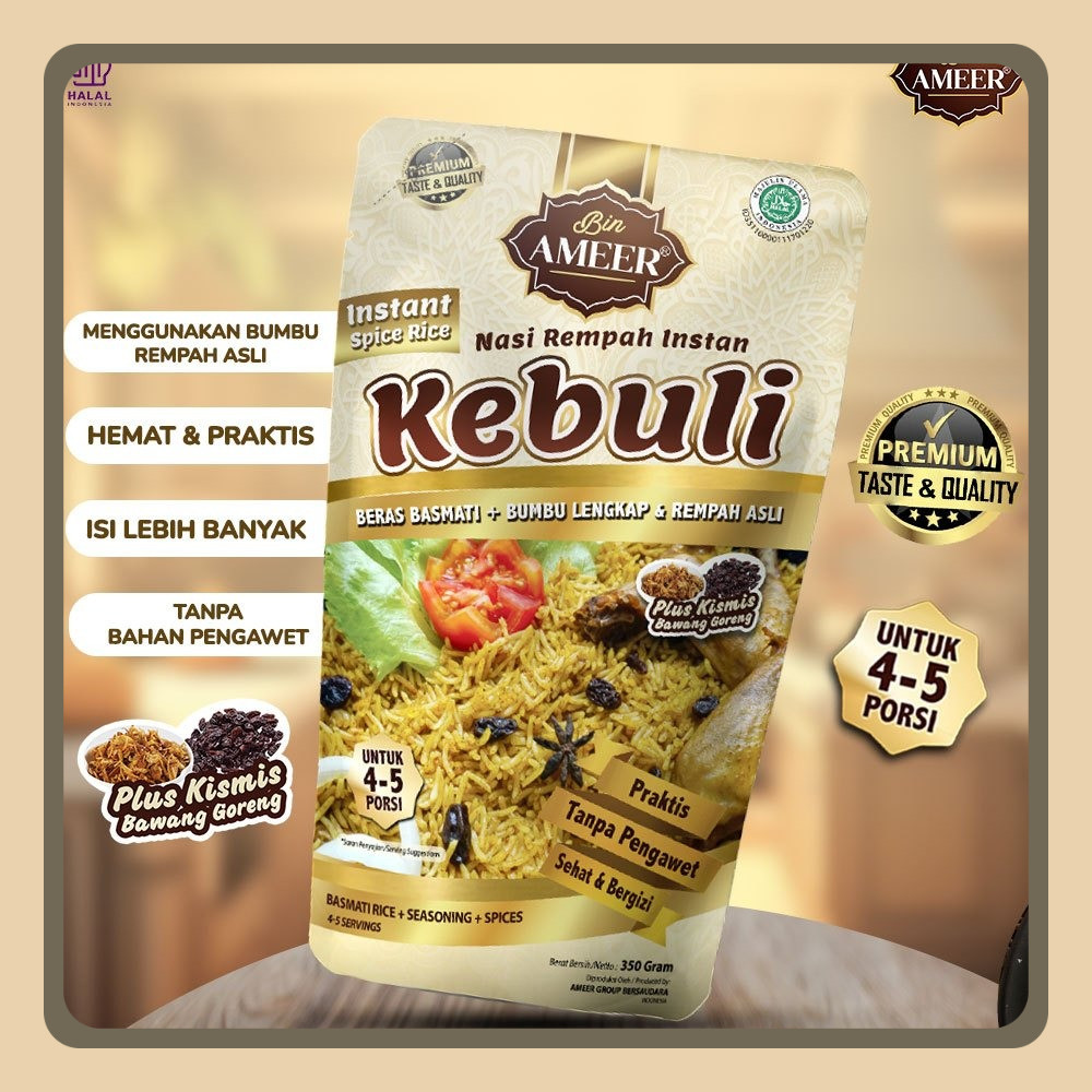 

Pesenkebuli - Nasi Kebuli Instan | Rice Cooker | Beras Basmati Bumbu Lengkap 350gr (4-5 Porsi)