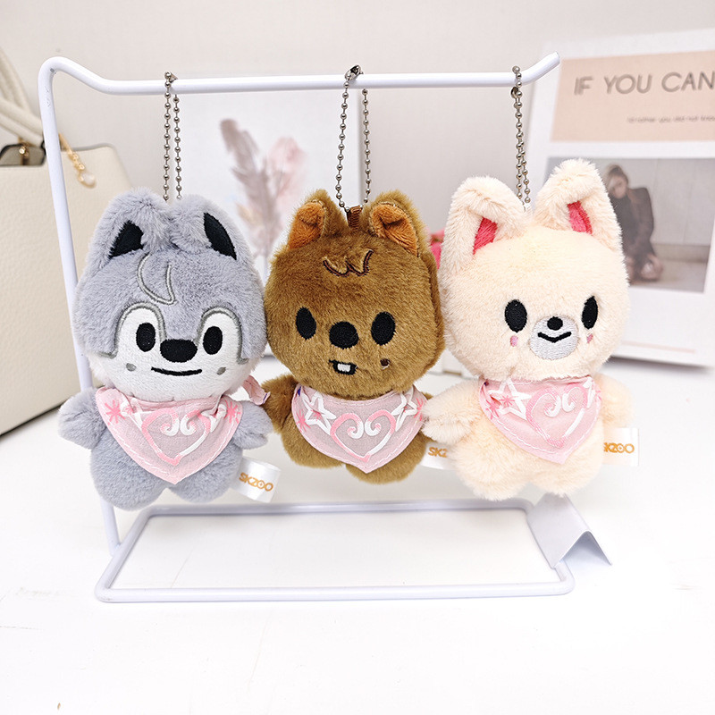 SKZOO Idol Boy Felix HyunJin Jisung Chan Chan Seungmin Style Plush Doll Drool Towel Bean Eye Keychai