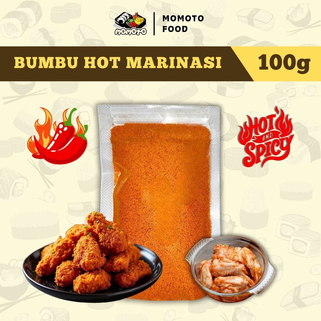 

Bumbu Marinasi Pedas Hot Marinade Spicy Fried Chicken 100 gram Halal