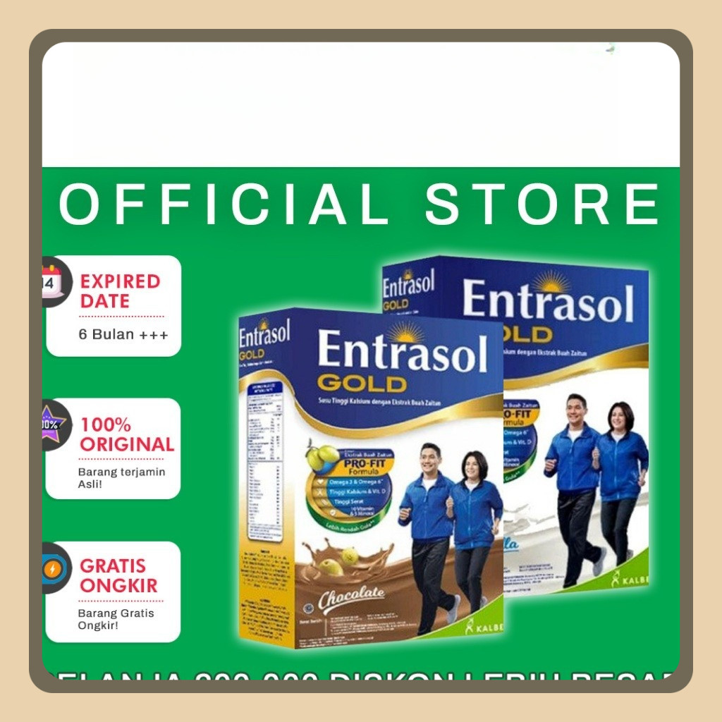 

Entrasol Gold 560gr Coklat Vanilla ED. Jul 2026