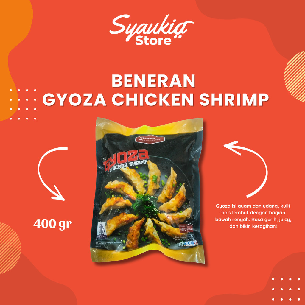 

Beneran Gyoza Chicken Shrimp Beneran Gyoza Chicken Shrimp 400 gr Syaukia Store
