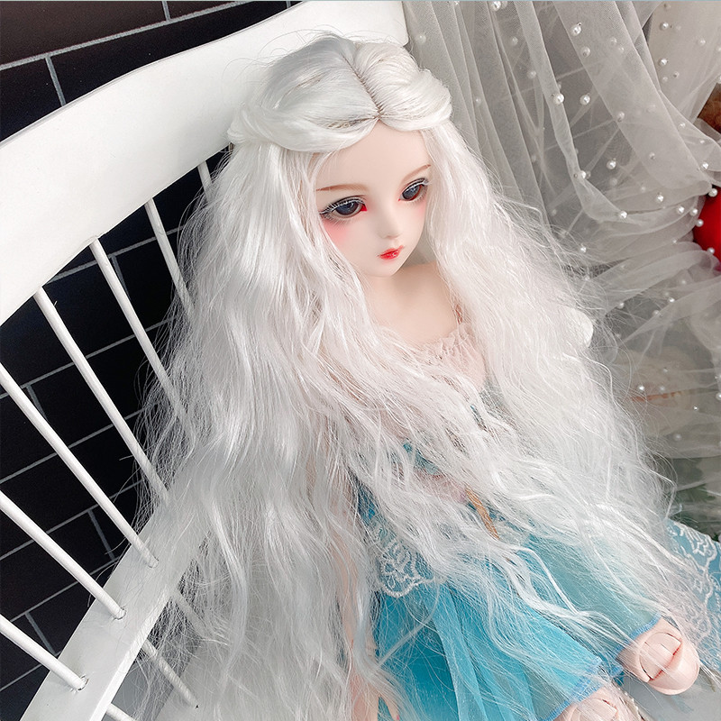 60cm Bjd Doll wig no doll Accessories Interchangeable wig Long Multi-colored 1/3 Doll hair Handmade 