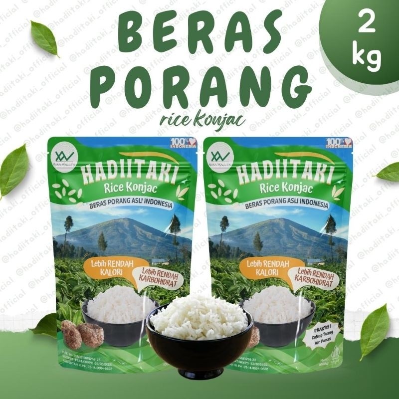 

HADIITAKI Beras Porang 2 Kg - Shirataki/Konjac Rice