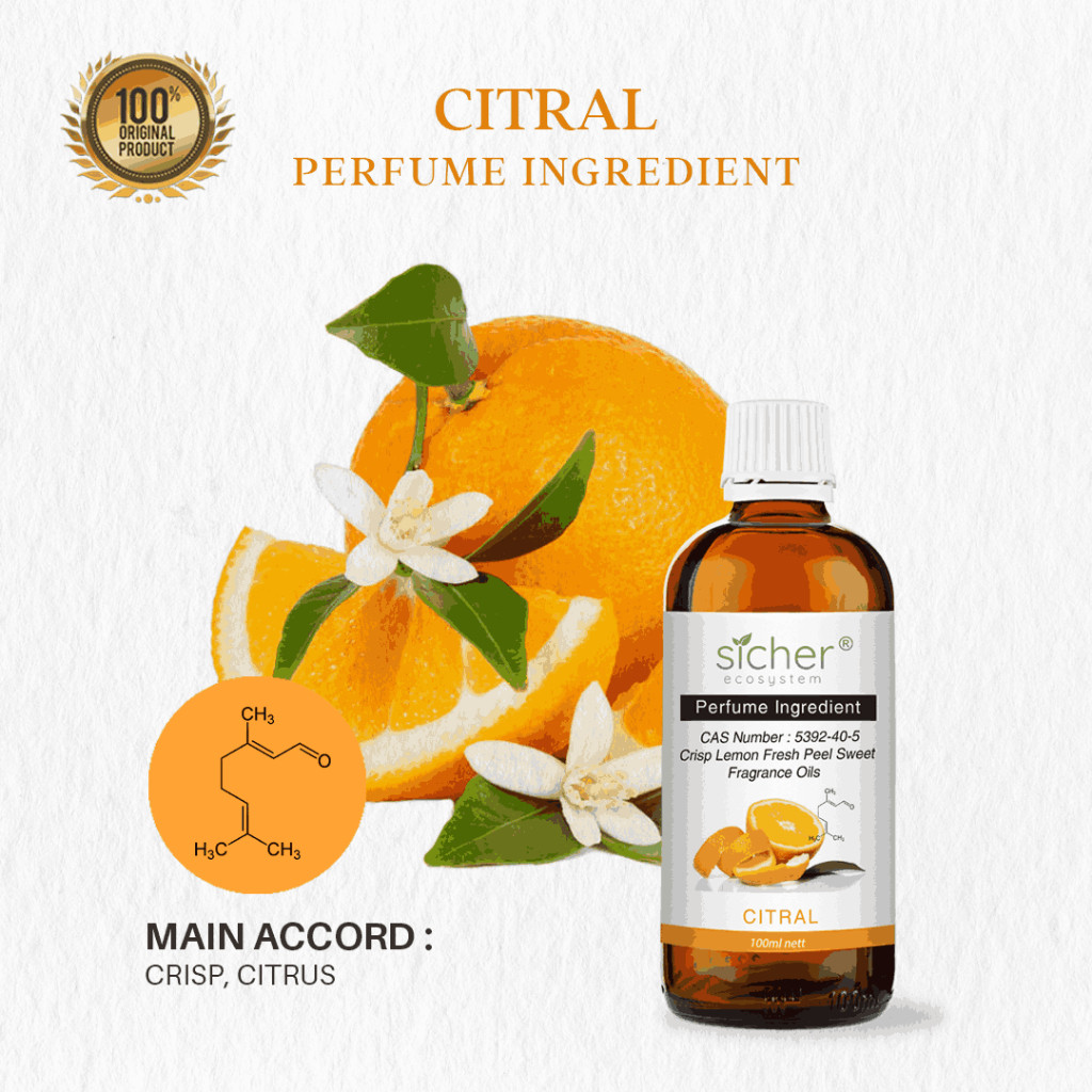 Sicher Natural Isolate Oil (Perfume Ingredient / RAW Material) CItral 100ml