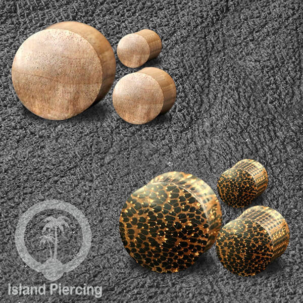 Plug tindik buatan tangan dari kayu yang macam-2.Wood plug Piercing Ear Plug kualitas sangat bagus.
