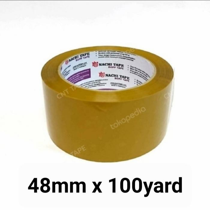 

Hu h Lakban / opp tape nachi tape ukuran 48mm/ 2 inch - Cokelat