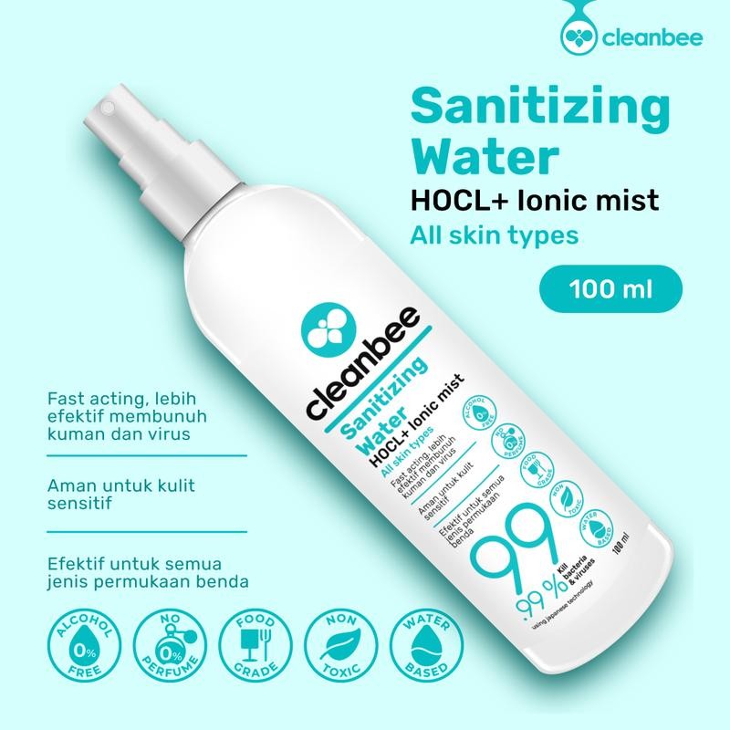 

Cleanbee HOCL Food Grade Sanitizing water for All Skin Types 100 mL Face Mist Spray Antibacterial