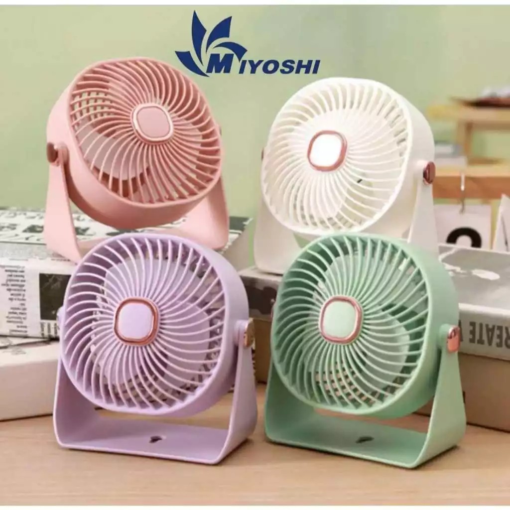 MIYOSHI MINI FAN / KIPAS MINI / KIPAS DUDUK UNIK / KIPAS MEJA USB KOTAK / DESK FAN M112 (G)