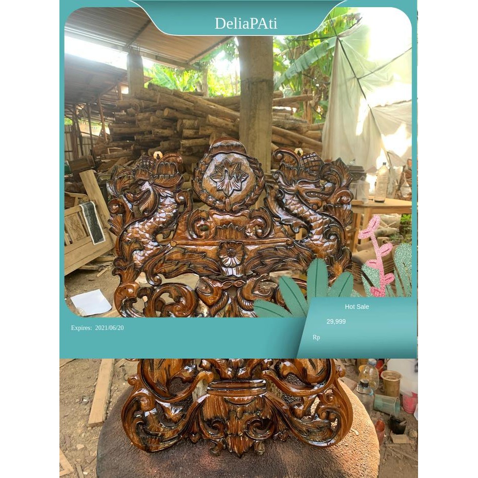 blawong keris isi 3 termurah ukir 2 kepala naga kembar dari kayu mahoni finishingan bk Keris sengkel