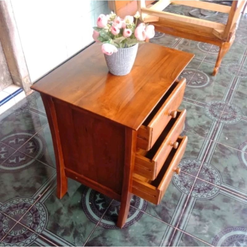 PROMO COD NAKAS LACI 3 KAYU JATI TPK FURNITURE JEPARA