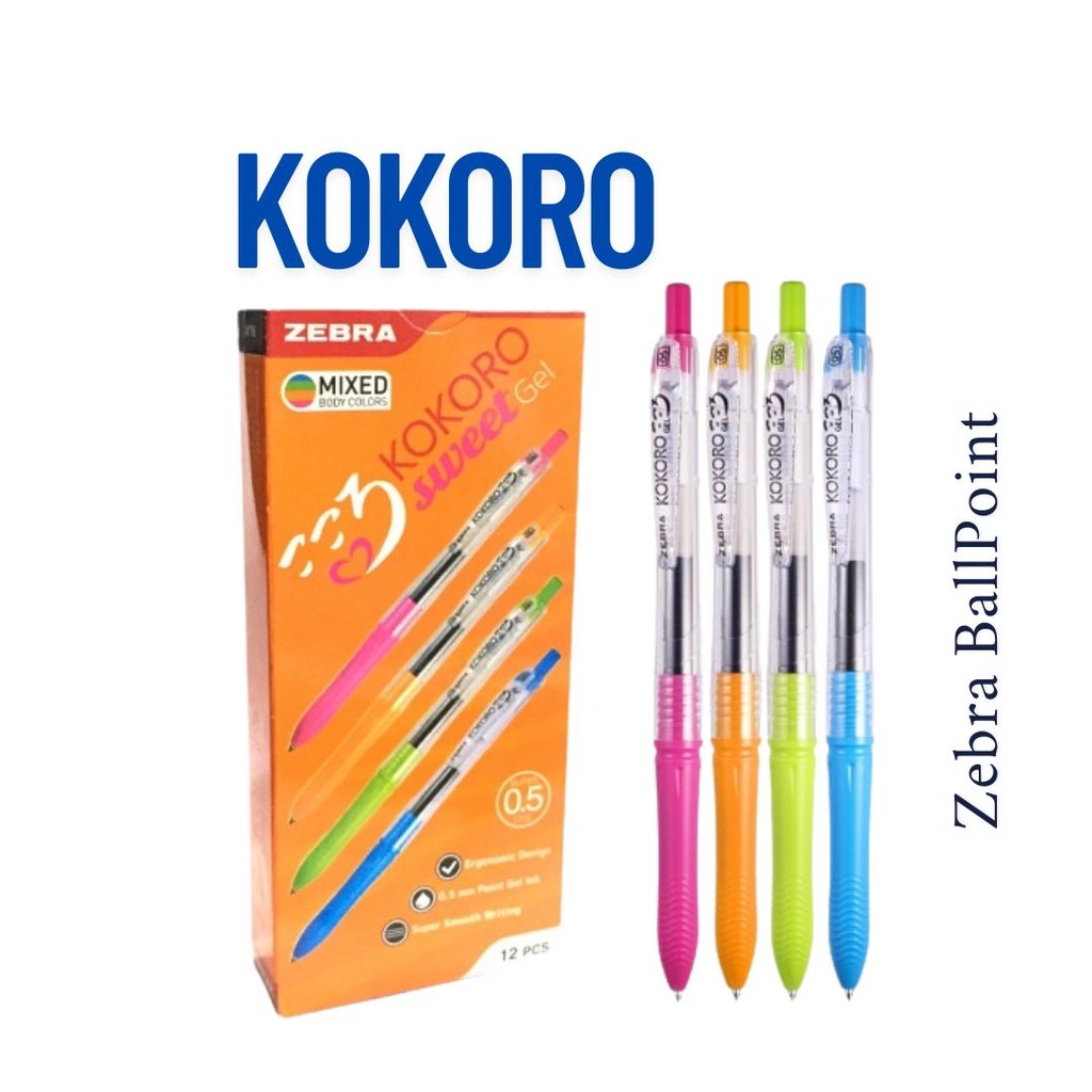 

Pulpen / Pena Gel Kokoro Warna Warni 0.5 mm Ready Semua Warna