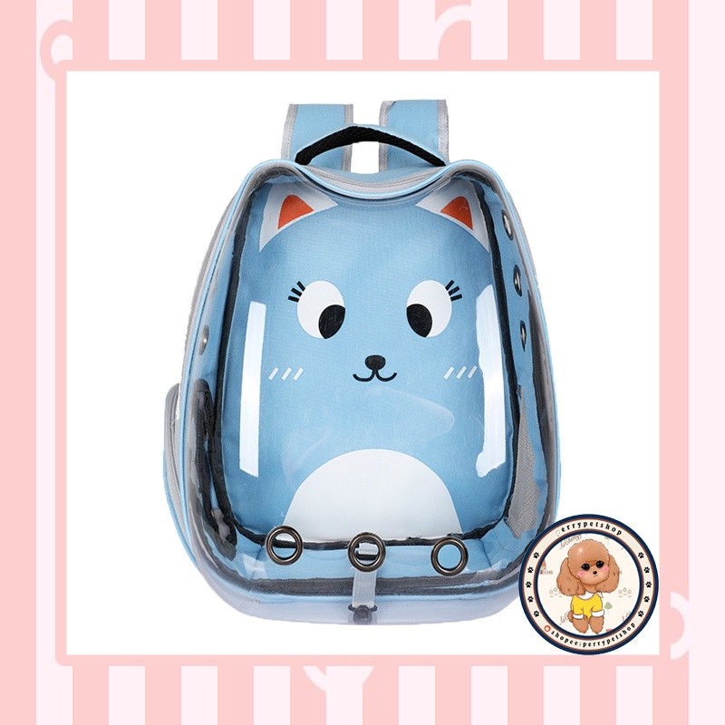 TOFA.ID Pet Carrier Astronot Motif Telinga Kucing Lucu Pet Cargo untuk Anjing dan Kucing