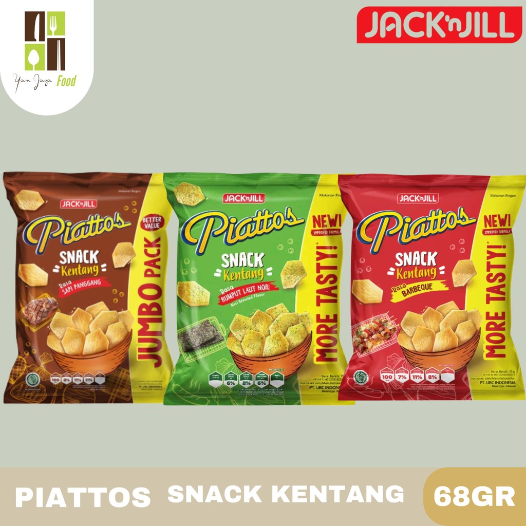 

Piattos Snack Kentang 68g / Sapi Panggang / Barbeque / Rumput Laut