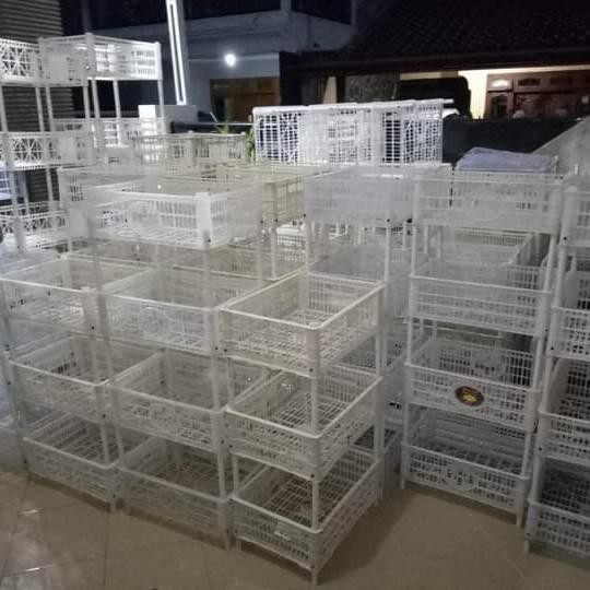 Rak SUSUN JAJANAN / KERANJANG SUSUN / RAK WARUNG - 3 keranjang