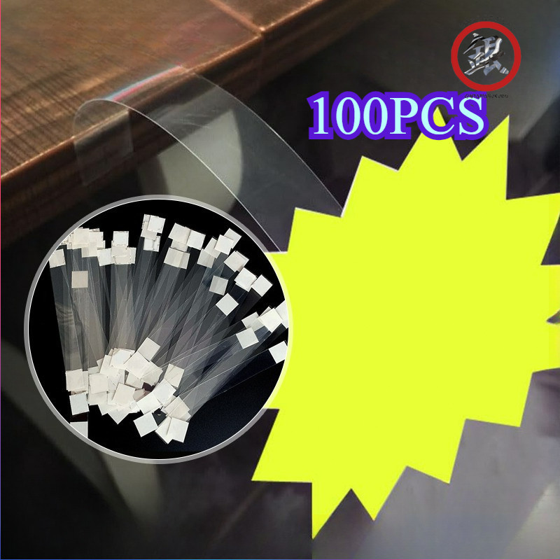 

100pcs Wobbler Promosi Mika Label Harga Mika 14cm Mika Display Promo Card 100pcs Label Harga Mika
