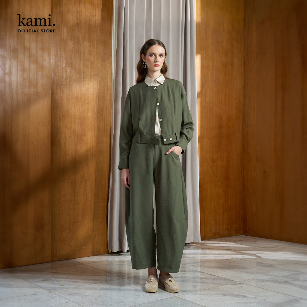 Kami Gia Barrel Pants Plain Celana Panjang Wanita