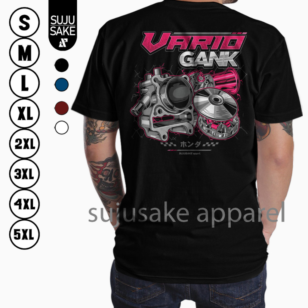Baju Kaos Pria Matic Vario 110 150 160 Gank Distro Original Sujusake Apparel Murah Keren Bahan Halus