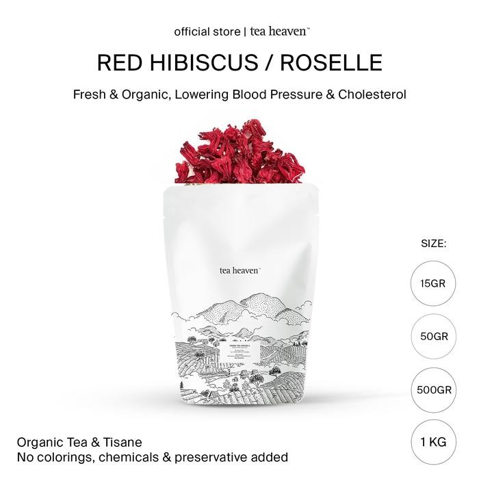 

Rosella Kering Organik Premium 50gr| Pure Hibiscus Flowers Organic - 1kg