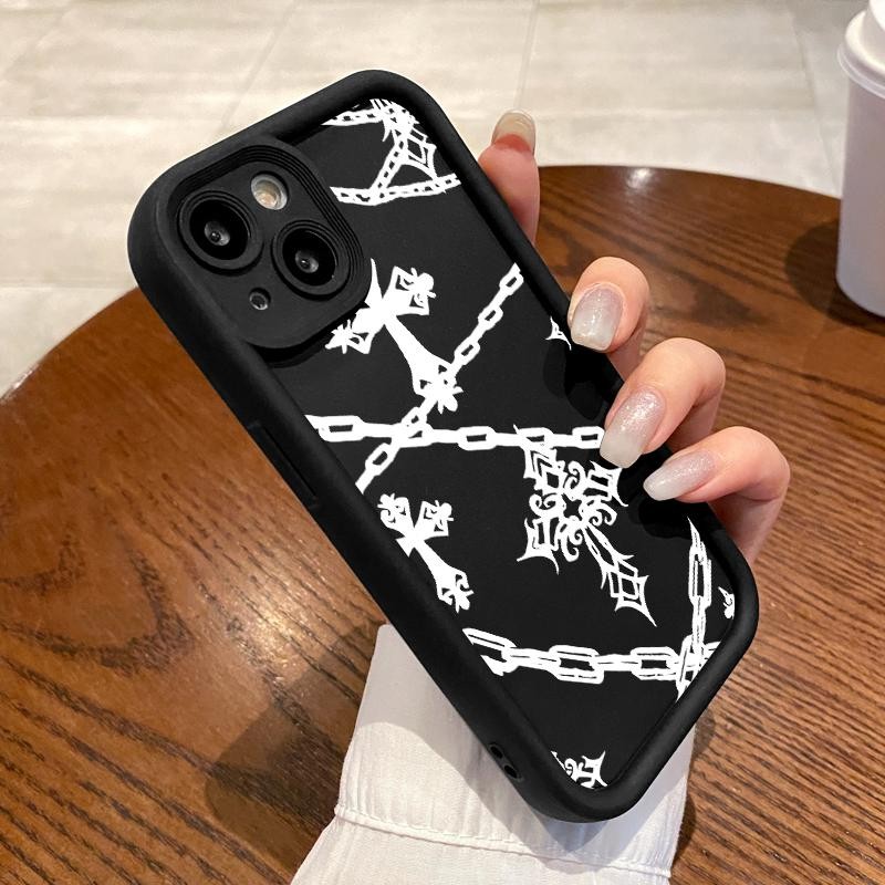 Casing For IQOO Z9X 5G Z9 5G Neo U5x Z6 5G Z7i Lembut Silikon Camera Protective Simple Kreatif Chain