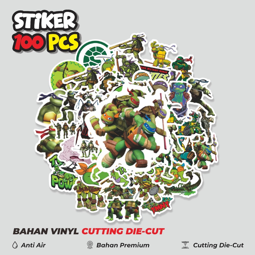 

Terbaru! 50 pcs Sticker Kartun Ninja Turtles Sticker Dekorasi Lucu Kreatif untuk Notebook, Skateboard, HP