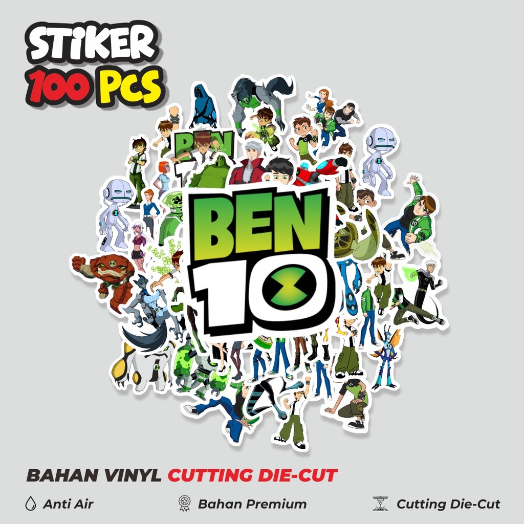 

Terbaru! 50 pcs Sticker Kartun Ben-10 Sticker Dekorasi Lucu Kreatif untuk Notebook, Skateboard, HP