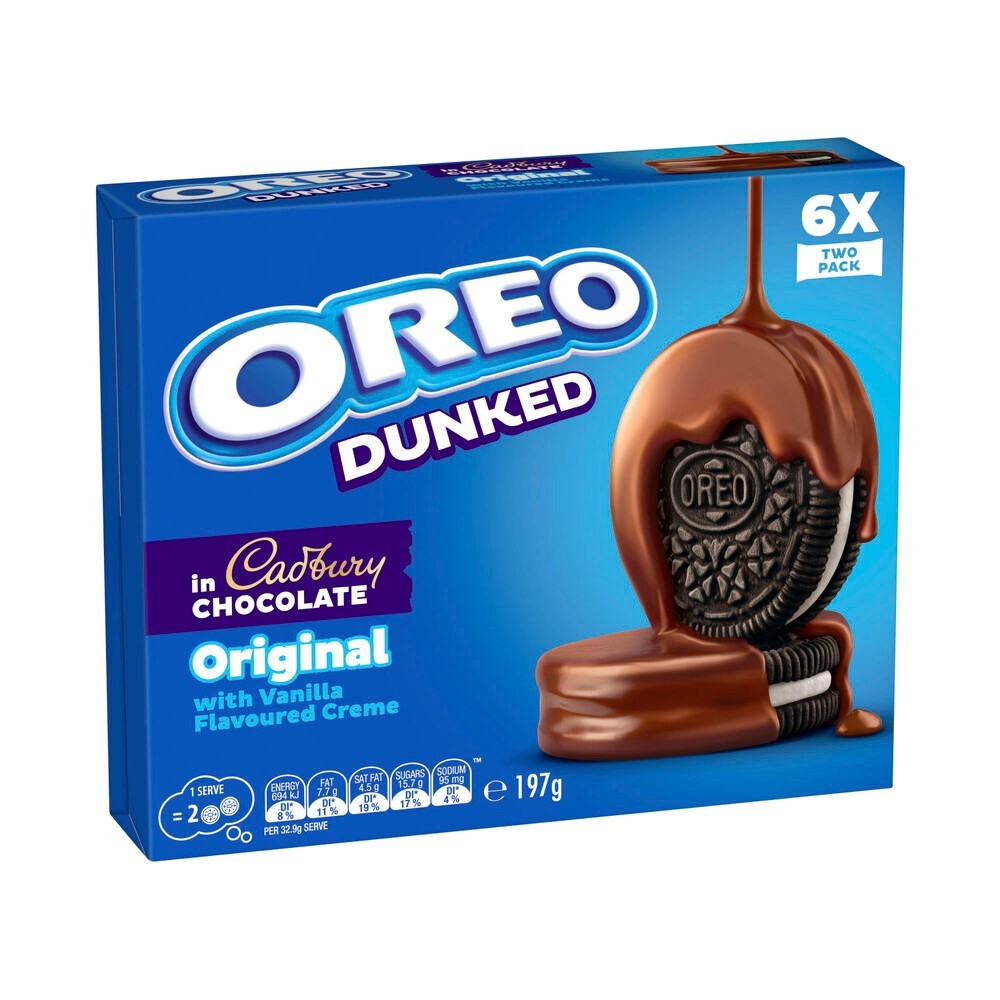 

Oreo Original Dunked Cadbury Cookies | 197g