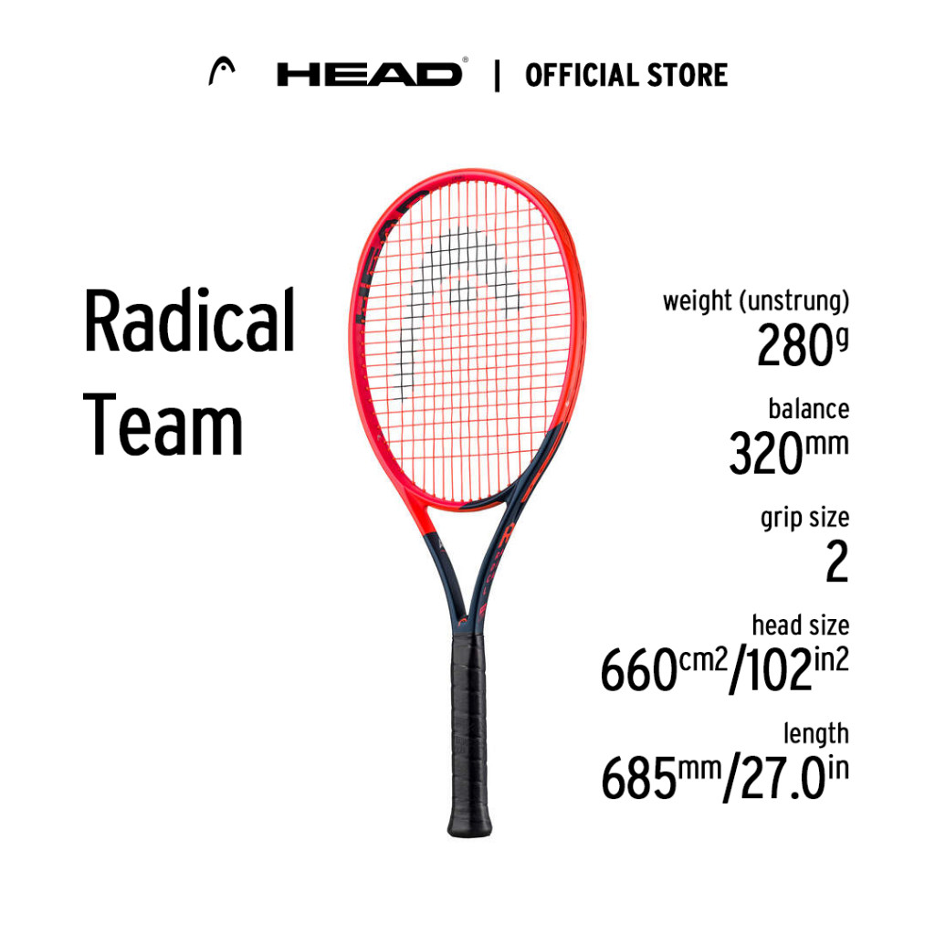HEAD Tennis Racket Radical Team 2023 235123 - Raket Tennis Tanpa Senar CO