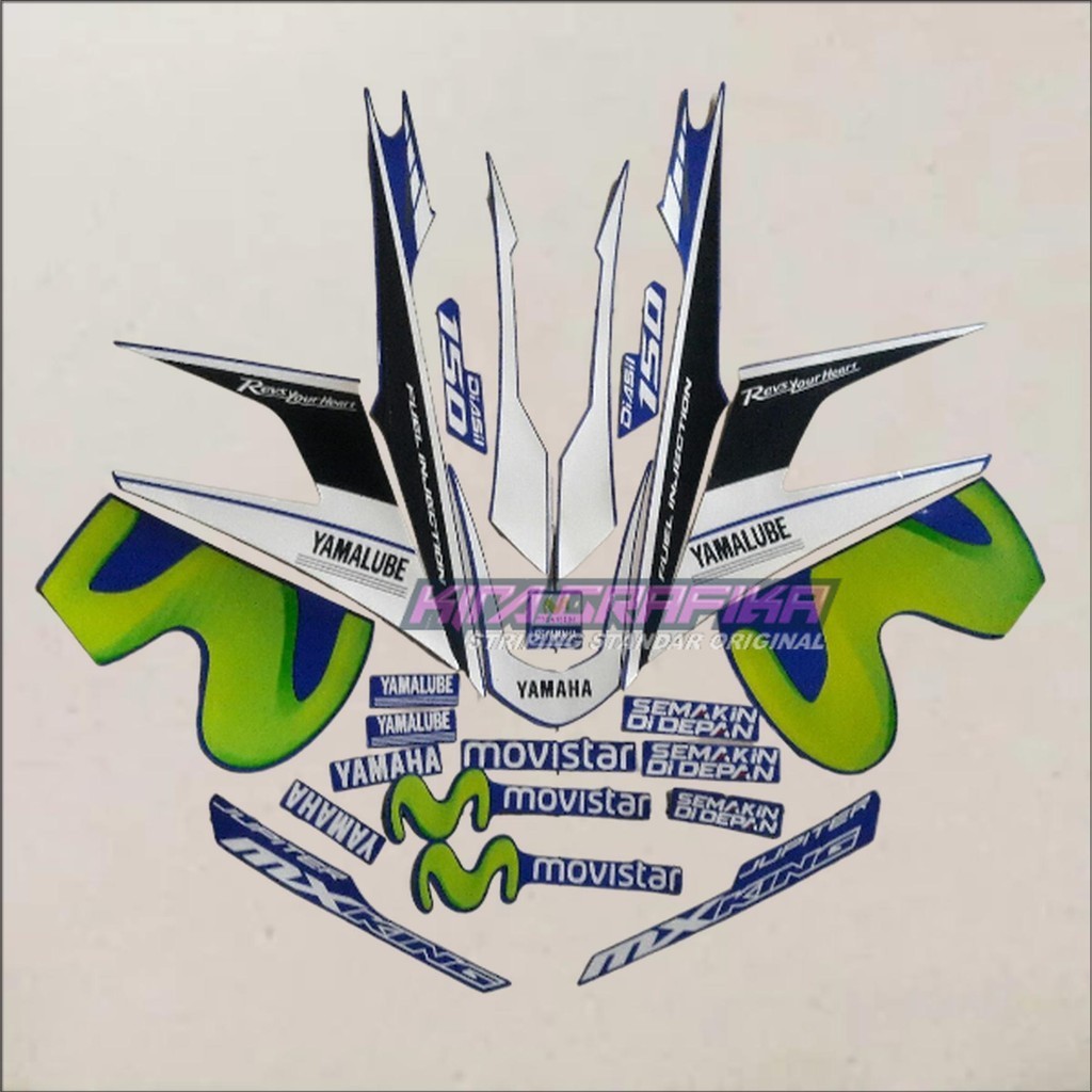 STRIPING STIKER MOTOR MX KING MOVISTAR 2016 TERMURAH