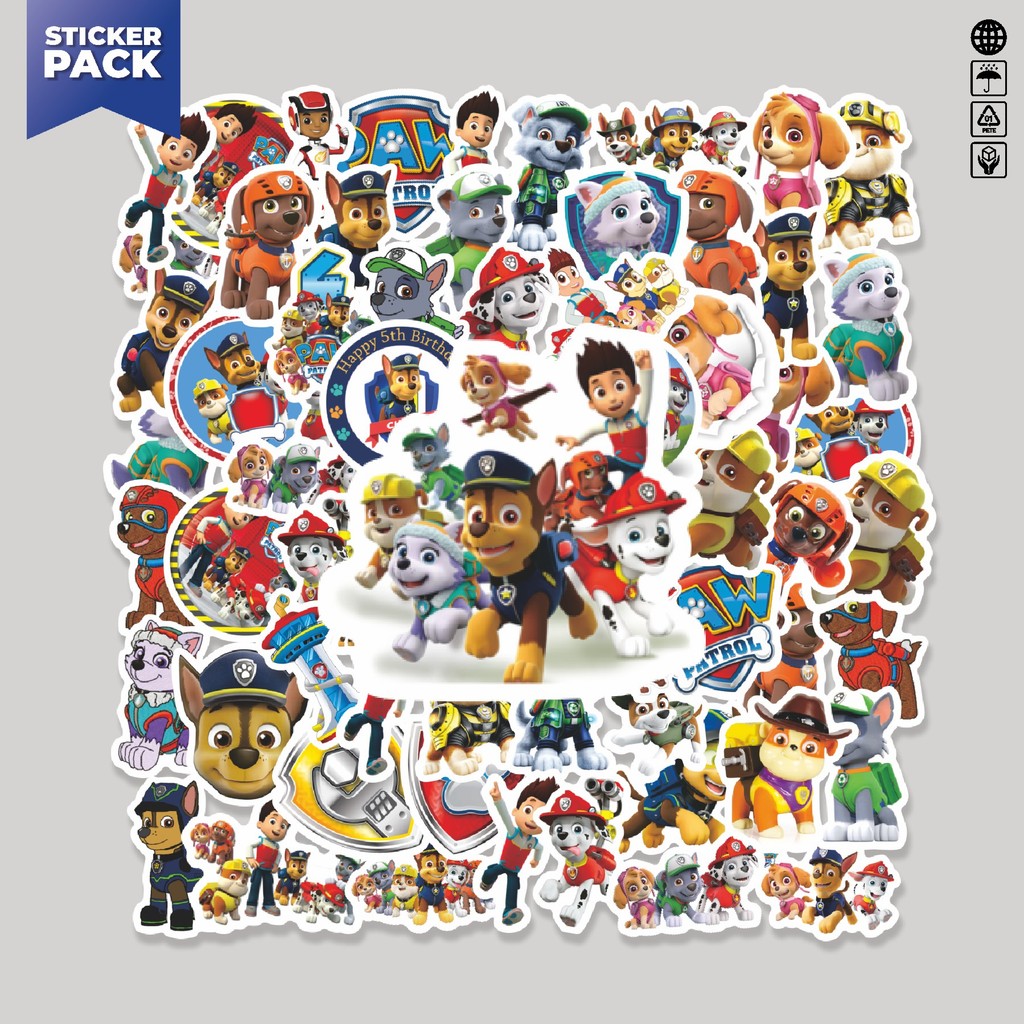 

[100PCS]Stiker Pack Sticker Kartun Paw Patrol Sticker Aesthetic Vinyl Anti Air Dekorasi Sticker Laptop Buku Journal Koper Helm Casing HP Gitar Helm Skateboard