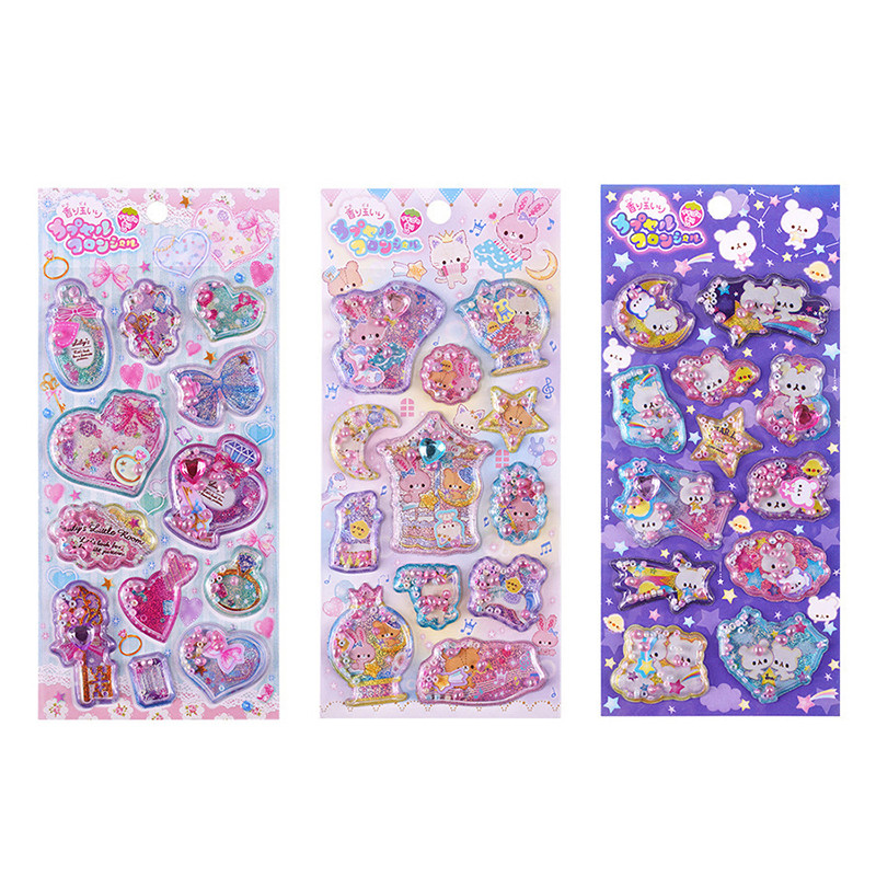 

Kawaii Rabbit Little Pearl Decorative 3D Stickers Scrapbooking Diy Journaling Cute Stationery Diary Sticker Ablum Prizes Gift