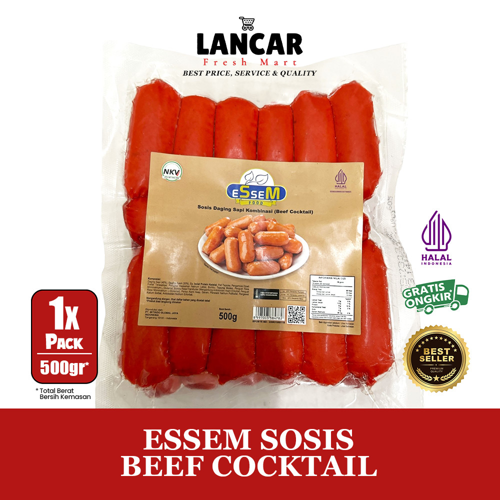 

DA ESSEM SOSIS BEEF COCKTAIL 500GR