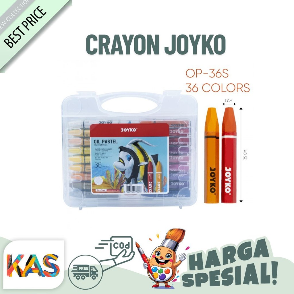 

Crayon / krayon Joyko Titi Oil Pastel 36 warna
