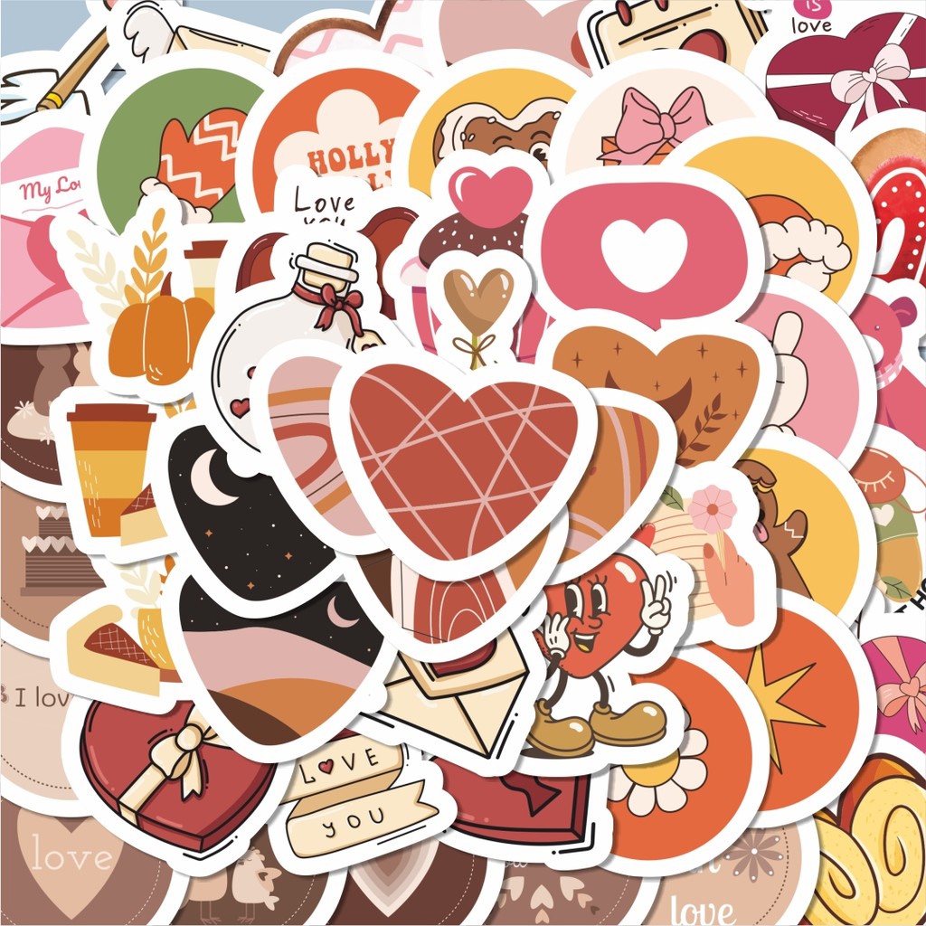 

100PCS Lucu Sticker Love Mazzy Stiker Aesthetic Stiker Anti Air Stikers Berperekat Waterproof sticker decal buat Motor Helm Buku Journal Koper Casing HP Laptop Botol Minum Hadiah anak