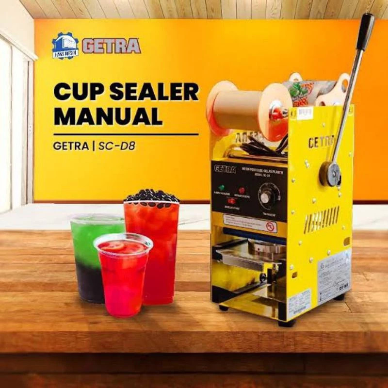 MESIN PENYEGEL GELAS PLASTIK MANUAL GETRA SCD8 / MANUAL CUP SEALER GETRA (KHUSUS INSTANT MEDAN)