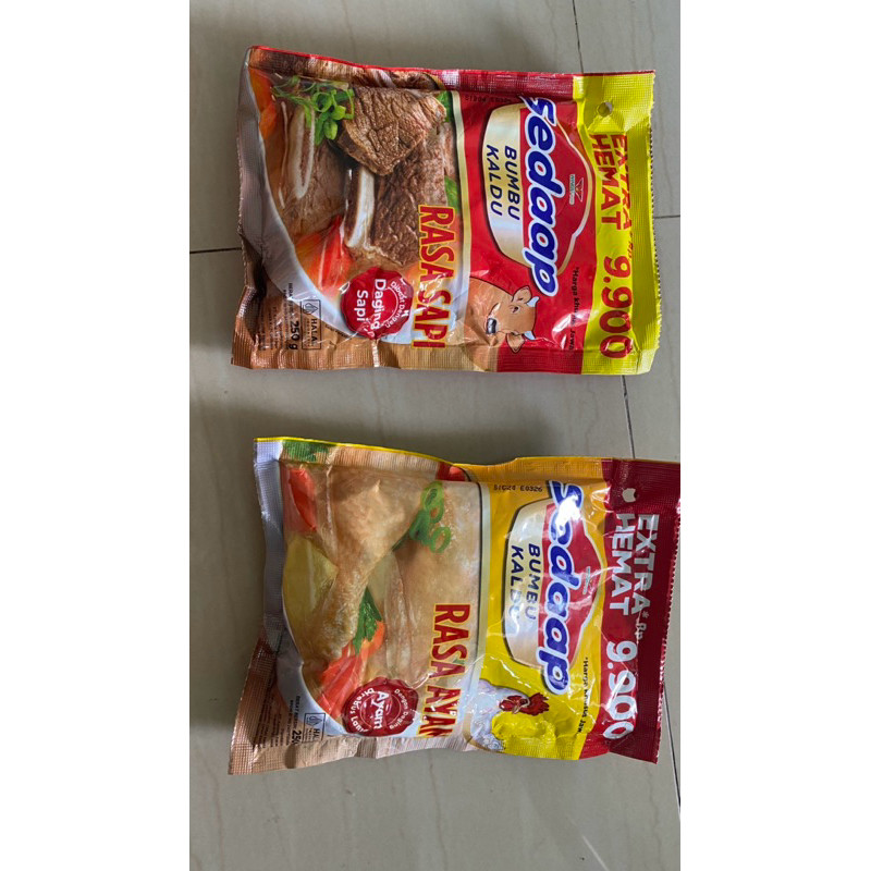 

Sedaap Bumbu Kaldu Sapi 250 gr ll Sedaap Bumbu Kaldu Ayam 250 gr